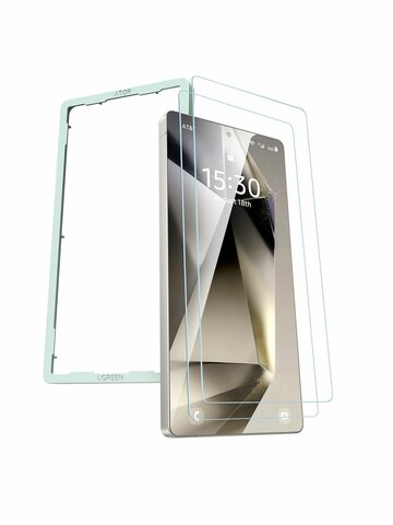 Защитная пленка HD UGREEN SP894 (65319) HD Screen Protector с рамкой для установки для Samsung Galaxy S25 Ultra 2 шт, прозрачный