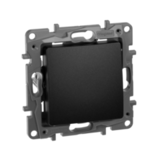 ETIKA Выключатель 1-клавишный схема 1 10АХ безвинтовые зажимы 6726011 антрацит LEGRAND — фото 2