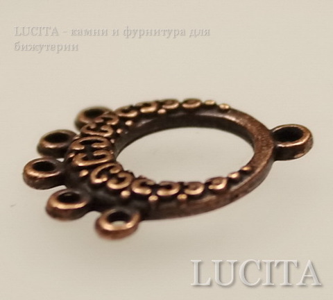 Коннектор (1-5) 20х15 мм (цвет - античная медь), пара ()