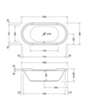 Duravit Starck 700011000000000 Ванна акриловая встраиваемая 1900x900 mm, с 2 наклонами для спины , цвет белый