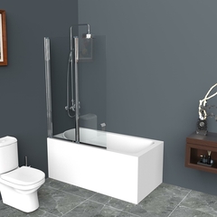 BelBagno Uno UNO-V-2-110/150-C-CR Душевая шторка на ванну, цвет: хром фото