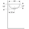 Geberit Citterio 500.542.01.1 Накладная раковина 56x40см, белый