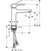 Hansgrohe Metropol 74507000 Смеситель для раковины однорычажный с донным клапаном