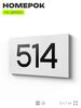 Номер на дверь 514, табличка на дверь для офиса, квартиры, кабинета, аудитории, склада, белая 120х70 мм, Айдентика Технолоджи