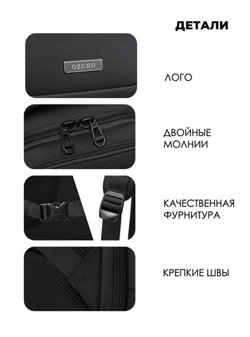 Картинка рюкзак городской Ozuko 9772S Blue - 4