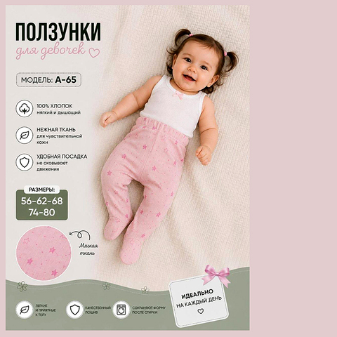 Ползунки хлопок д (56-80) 260815-R1500