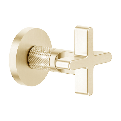 Gessi Inciso 58363#246 Запорный кран для термостатического смесителя высокой производительности, резьба 3/4"(внешняя часть), цвет: золото
