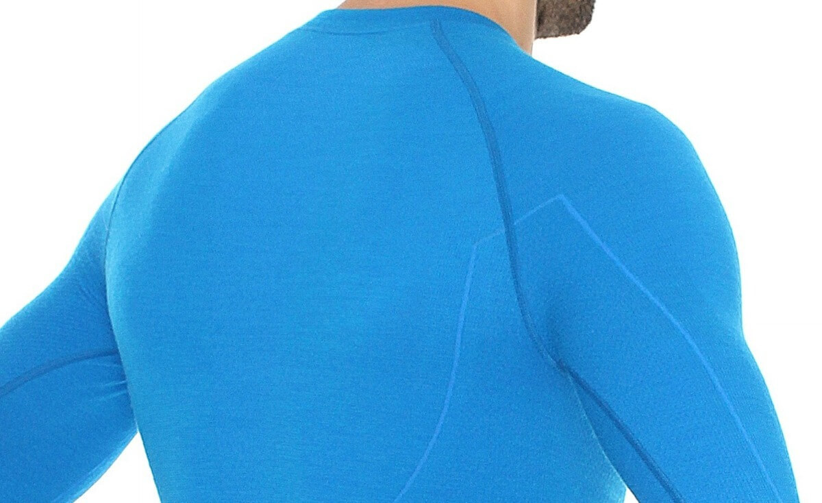 Термобелье мужское Brubeck Active Wool терморубашка голубая - 3