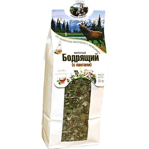 Травяной чай Бодрящий, (с пантами), 150 г - 6