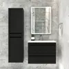 Art&Max AM-TEC-600-800-1D-DS-F-NERO Зеркало-шкаф с подсветкой