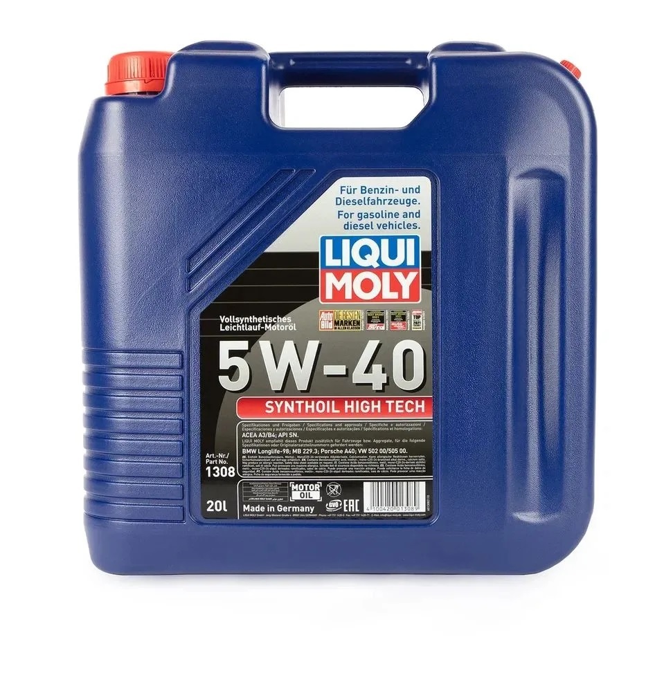 Моторное масло Liqui Moly Synthoil High Tech 5W40 синтетическое 20л