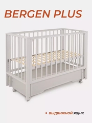 Кроватка детская Rant Bergen Plus Crystal Beige универсальный маятник, автостенка, ящик, колеса