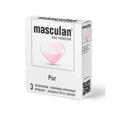 Презервативы Masculan Pur Ультратонкие с увеличенным количеством смазки, 3 шт.