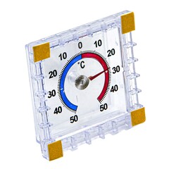 Термометр оконный наружный, биметаллический, ТББ, от -50°C до +50°C, 70x75мм (Россия) 60-0-303