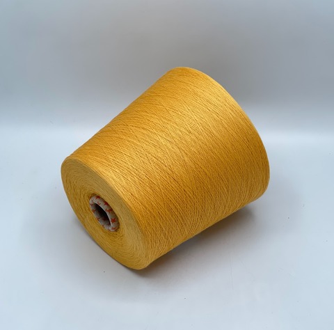 Бобинная пряжа,Cotton, 2540м. 100%Хлопок, Желтый(302), 39260