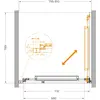 Cezares LUX-B-FS-1-80-C-CR Душевая дверь