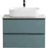 BelBagno KRAFT-600-2C-SO-AO База под раковину подвесная с фрезерованными ручками по всей длине фасада с двумя выкатн. ящ., Голубой Мат., 600x455x500