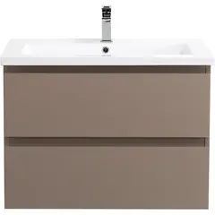BelBagno KRAFT-750-2C-SO-СO База под раковину подвесная с фрезерованными ручками по всей длине фасада с двумя выкатн. ящ., Бежевый Мат., 750x455x500 фото