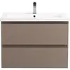 BelBagno KRAFT-750-2C-SO-СO База под раковину подвесная с фрезерованными ручками по всей длине фасада с двумя выкатн. ящ., Бежевый Мат., 750x455x500