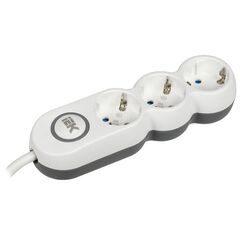 Удлинитель бытовой 3 гн, 5 м, ПВС, 3х1.5 мм2, IEK, UNO, WYP53-16-03-05-Z