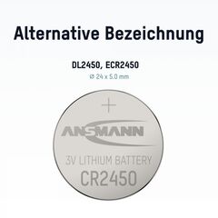 Батарейка CR 2450 ANSMANN 3V (Premium)