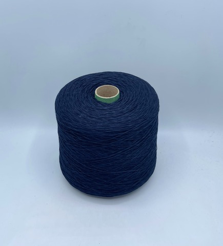 Бобинная пряжа (пр.Италия), art.Cotone, 350м/100 гр. 100%Хлопок, цвет-Темно-синий меланж , арт.34778