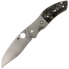 Фото Нож складной Myrtle - Spyderco C194CFTIP, сталь CPM® S30V Satin Plain, рукоять титан/карбон