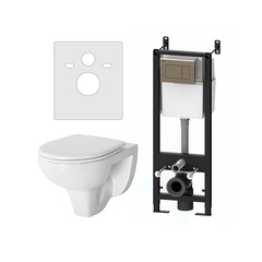 Damixa DX77.IS10151.1738 Комплект инсталляция с клав глянц хром с подвесным унитазом Jupiter с сид м/лифт фото