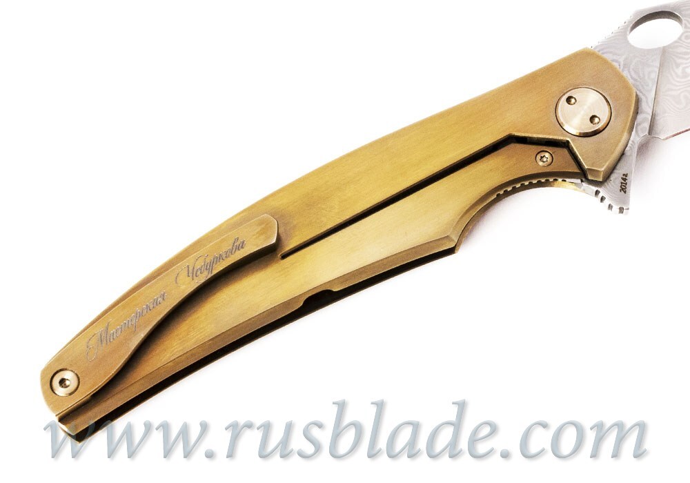 Cheburkov Golden Raven # 161 Damascus Gold Plated - фотография 