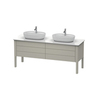 Duravit Luv LU9467B1717 Консоль из кварцевого камня с 2мя вырезами, 20x1788x595, цвет белый структурный