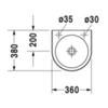 Duravit Architec 766350000 Раковина подвесная 36х38 см