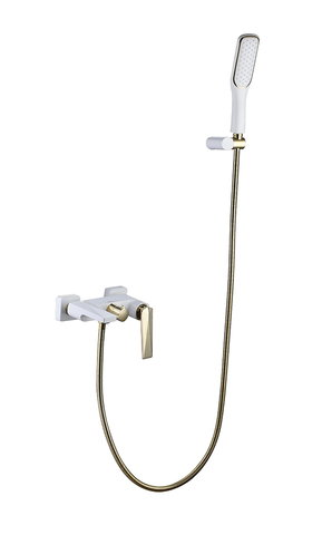 Boheme Venturo 383-W Смеситель для ванны (душевой комплект), цвет: белый, золото