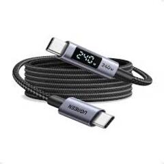 Кабель UGREEN L530 (65868) USB-C to USB-C PD 240W Max Fast Charging Cable 3м, серый космос
