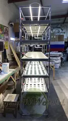 Многоярусный гидропонный стеллаж 5 ярусов B2500хД2100хШ600мм до 500 растений