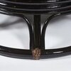 Кресло-качалка Папасан (PAPASAN 23/01 W /с подушкой и ремешками/ (Antique brown (античный черно-коричневый)