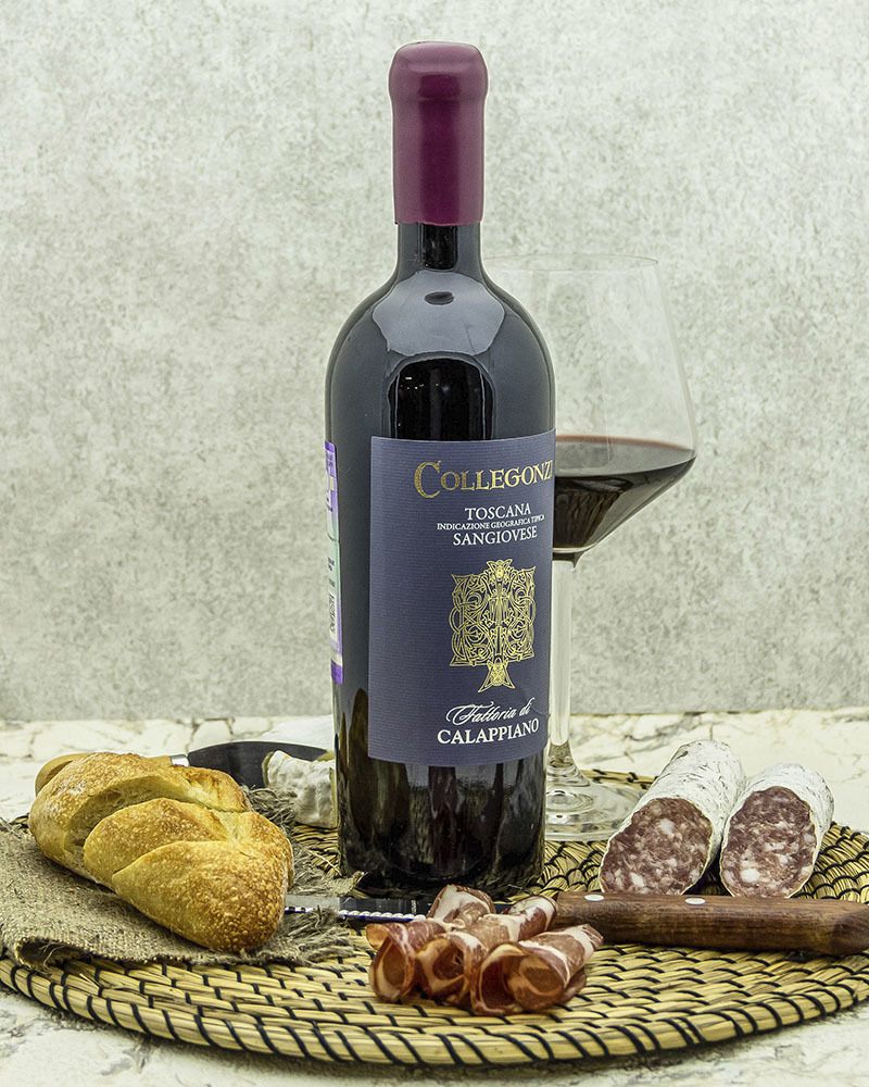 Вино Fattoria di Calappiano Санджовезе Коллегонци Красное Сухое 2015 г.у. 15,0% 0,75 л, Италия