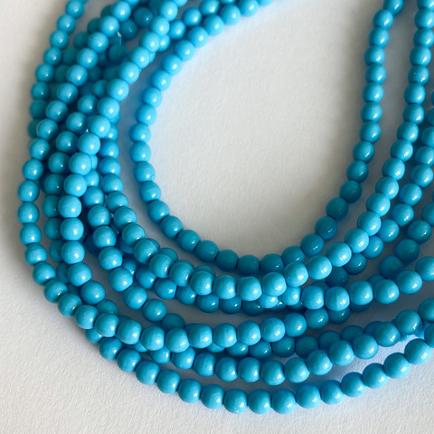 Жемчуг Preciosa, цвет Ceramic Aqua Blue, 3 мм, 40 шт.
