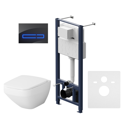 Am.Pm IS450A38.50A1700 Инст с клав Touchless Pro стекло. чёр с подв унит Inspire V2.0 FlashClean с сид м/л