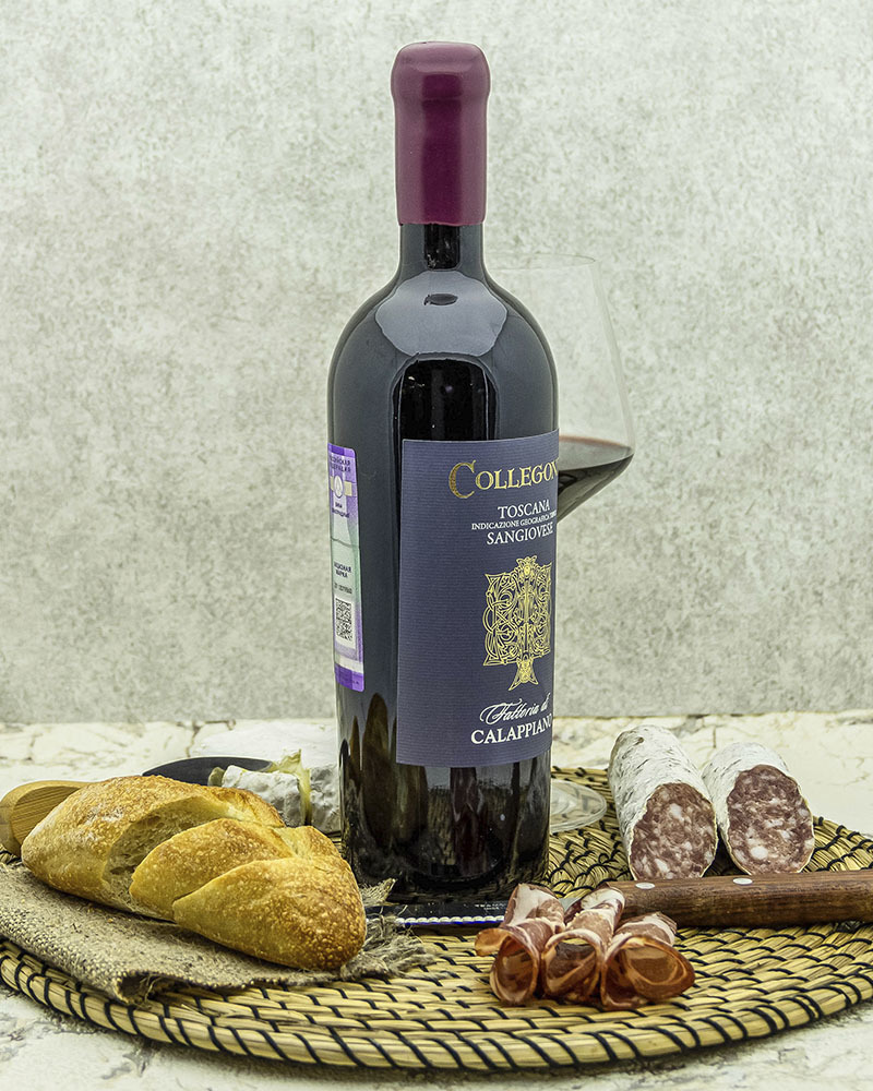 Вино Fattoria di Calappiano Санджовезе Коллегонци Красное Сухое 2015 г.у. 15,0% 0,75 л, Италия