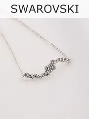 Браслет Млечный путь с белыми кристаллами Swarovski в родии