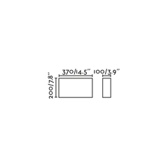 Горизонтальный настенный светильник Otton RCT из джута 2л 375x200x105