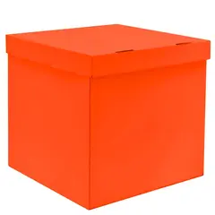 Коробка для воздушных шаров Оранжевый, 60*60*60 см