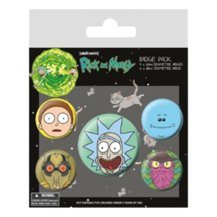 Набор значков Rick and Morty Рик и Морти (Heads)