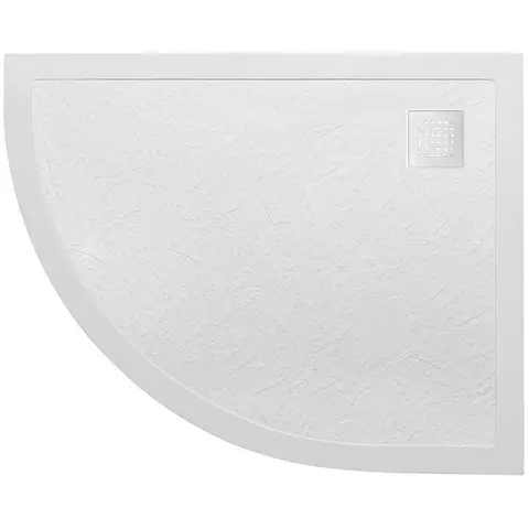 BelBagno TRAY-MR-UNO-RH-120/90-550-35-W-R-BO Поддон из искусственного мрамора в комплекте с сифоном с белой матовой декоративной накладкой