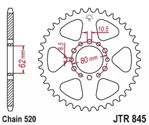 Звезда ведомая JTR845 43