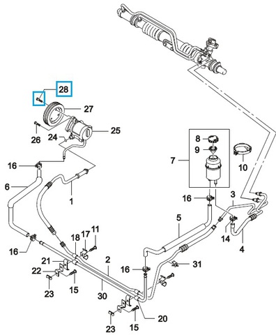 БОЛТ ШКИВА ГИДРОУСИЛИТЕЛЯ NEXIA, LANOS GM M8*1,25*10
