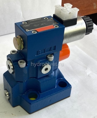 Фото DBW20B2-5X/200CW220-50N9K4 - Предохранительный клапан Ду25 с давлением настройки до 200 бар, управление - X и Y - внутренние с разгрузкой B = открыт с электроуправлением W220