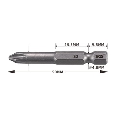 Бита PH00 х50мм S2 1шт SGS 6350-2.5-PH00