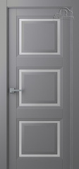 Дверь Аурум 3 / Цвет Эмаль графит / Сатин двусторонний каленый / Двери Belwooddoors