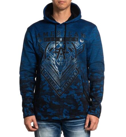 American Fighter | Худи мужское WARDELL BLACK BLUE FM12467 от Affliction перед